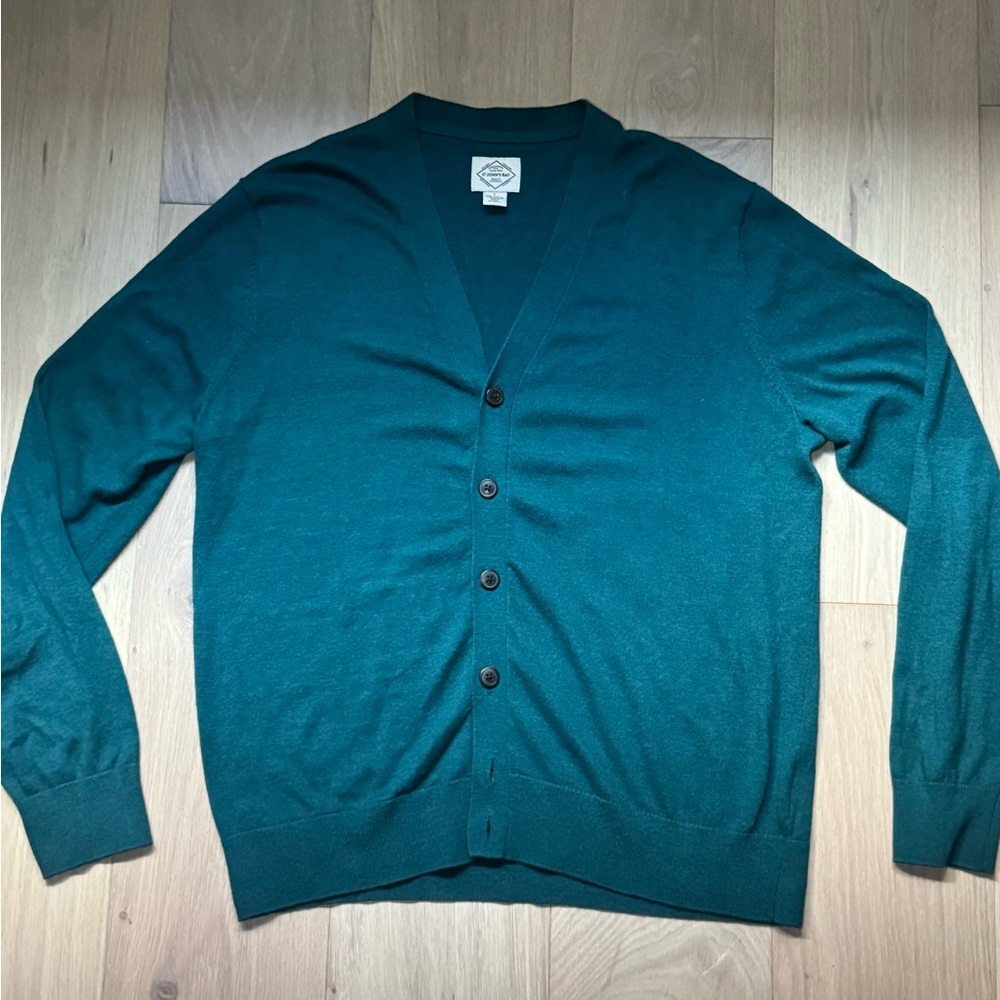 St. John's Bay Turquoise Knit Cardigan Sweater